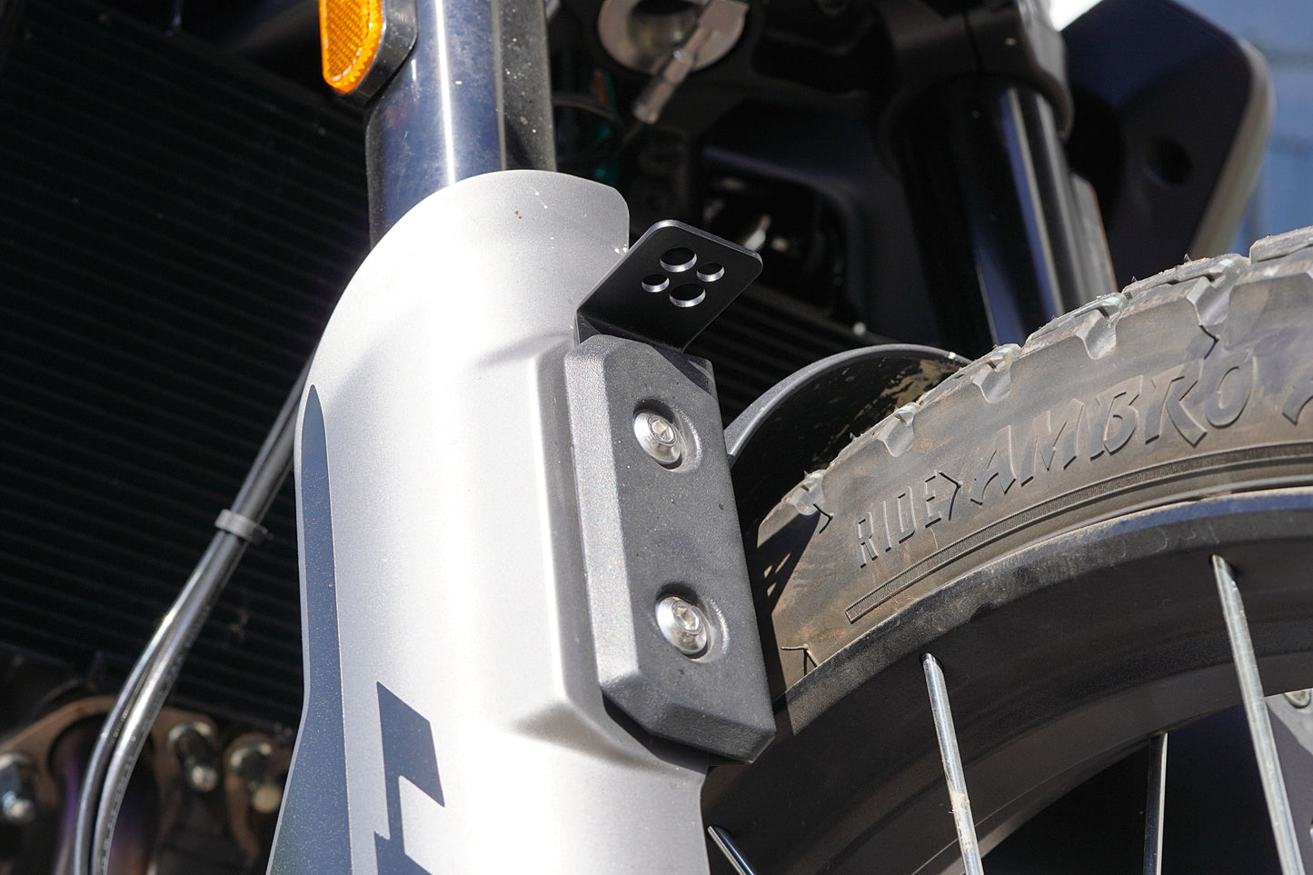 Fork Light Mounting Brackets - Moto Morini Vettore 450