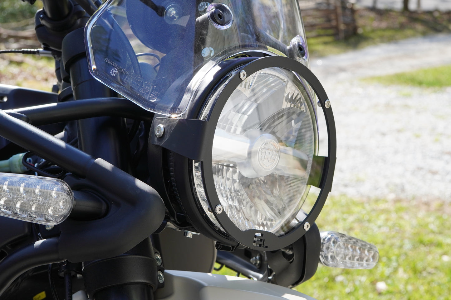 Lexan Clear Headlight Guard - Royal Enfield Guerrilla & Himalayan 450
