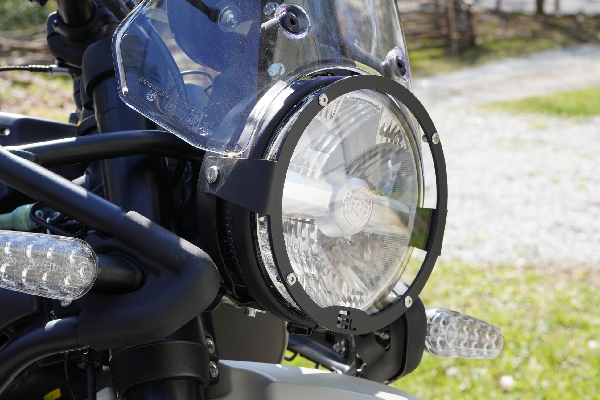 Lexan Clear Headlight Guard - Royal Enfield Guerrilla & Himalayan 450