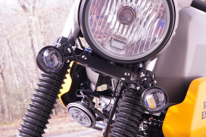 Mini Fog Light Mount - Royal Enfield Scram 411